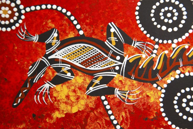 Symbols of aboriginal art for kids