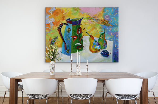 Canvas Painting For Dining Room Easy