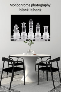 Monochrome photography - black is back in home decor